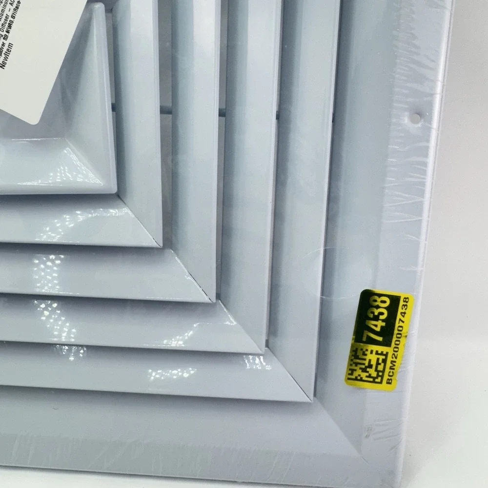 Laminaire 12x12 Air Vent Cover 4-Way Ceiling Register Fits 12x12 Duct Opening